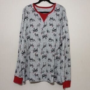 Wonder shop pajamas set men 3XB novelty Christmas print holidays cozy soft gray